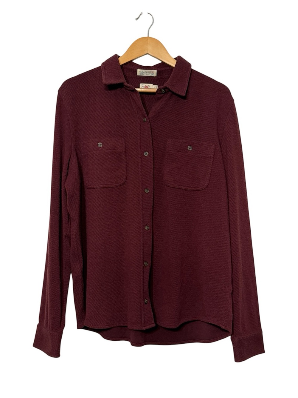 Faherty Legend Sweater Shirt Maroon Red Button Up Long Sleeve Men’s XL